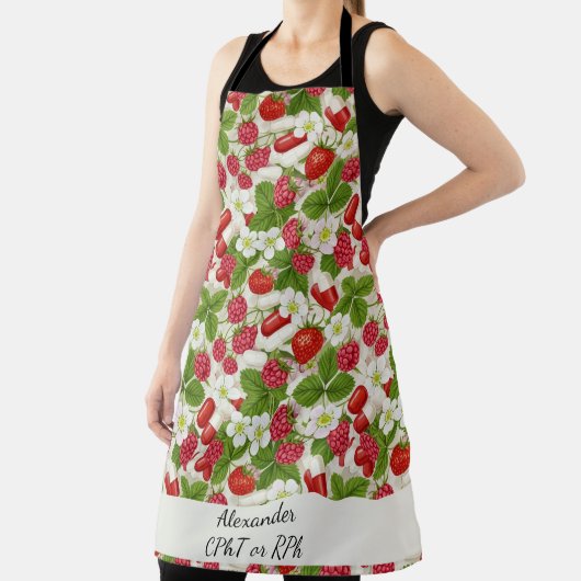 レッドベリー&ピルズ薬局キッチン エプロン (インサイチュ)