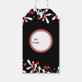 レッドベリー&ホワイト葉ズブラックホリディフェイブ ギフトタグ (裏面)