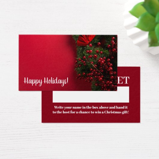 レッドベリー&ミストレトークリスマスラッフルチケット (デスク)