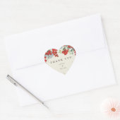 レッドベリー+ユーカリプトゥスクリスマスサンキュー ハートシール (封筒)