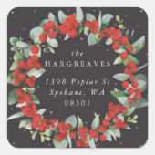 レッドベリー+ユーカリプトゥスホリデイリースアドレス スクエアシール (正面)