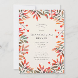 レッドベリー&紅葉感謝祭ディナー 招待状