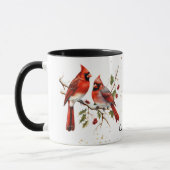 レッドベリー（鳥）ショウジョウコウカンチョウバード マグカップ (左)