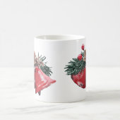 レッドベルとマツボックリのクリスマスクラシックマグ コーヒーマグカップ (中央)