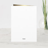 レッドベルエレガントズ&金ゴールドホリークリスマスカード シーズンカード (裏面)