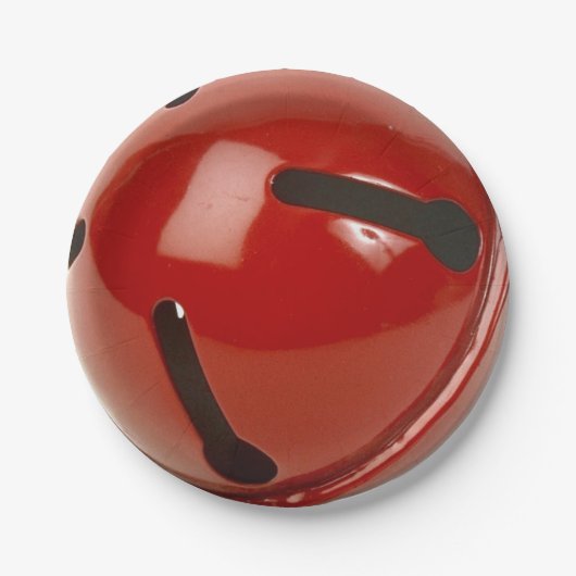 レッドベルクリスマスツリーデコレーションパーティーホリデー ペーパープレート (正面)