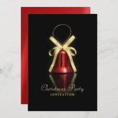 レッドベルクリスマスパーティの招待状 招待状 (正面/裏面)