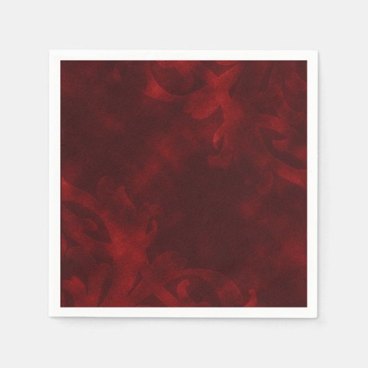 レッドベルベエレガントットヴィンテージグラムグラマーパーティー スタンダードカクテルナプキン (正面)