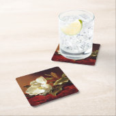 レッドベルベットのマグノリア スクエアペーパーコースター (インサイチュ)