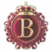 レッドベルベットの大きなBモノグラム シール (正面)