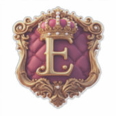レッドベルベットの大きなEモノグラム シール (正面)