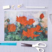 レッドベルベットウォーターカラーバラティッシュペーパー 薄葉紙 (クラフト)