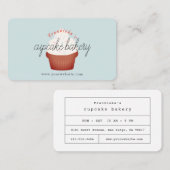 レッドベルベットカップケーキライトブルーベーカリー名刺 名刺 (正面/裏面)