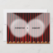 レッドベルベットカーテンステージ結婚式招待状 招待状 (裏面)