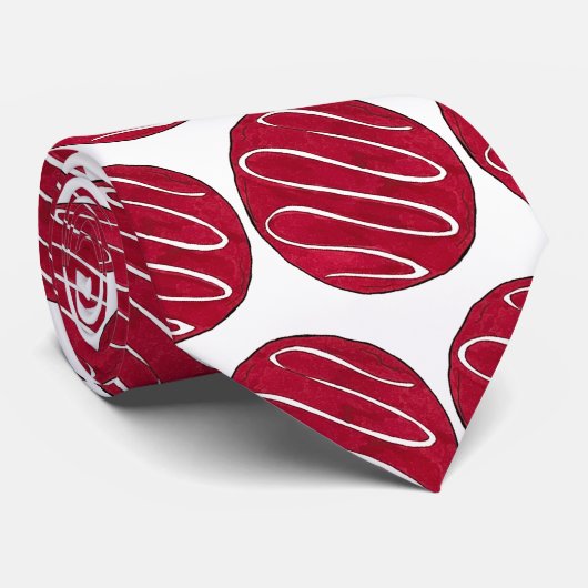 レッドベルベットクッキークリームチーズつや消しベイカーフード ネクタイ (ロール)