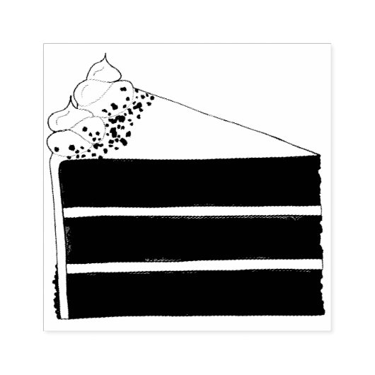 レッドベルベットケーキスライスベーカリーペストリーベイクショップカフェ ラバースタンプ (インプリント)