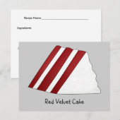 レッドベルベットケーキレシピカード ポストカード (正面/裏面)