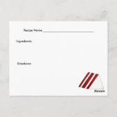 レッドベルベットケーキレシピカード ポストカード (裏面)