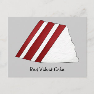 レッドベルベットケーキレシピカード ポストカード