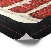 レッドベルベットケーキレシピシャルボードキッチンアート ポスター (角)