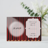 レッドベルベットステージ結婚の応答カード 出欠カード (スタンド正面)