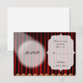 レッドベルベットステージ結婚の応答カード 出欠カード (正面/裏面)