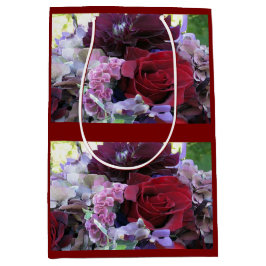 レッドベルベットバラ抱き枕 ミディアムペーパーバッグ