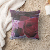 レッドベルベットバラ装飾用クッション クッション (ブランケット)