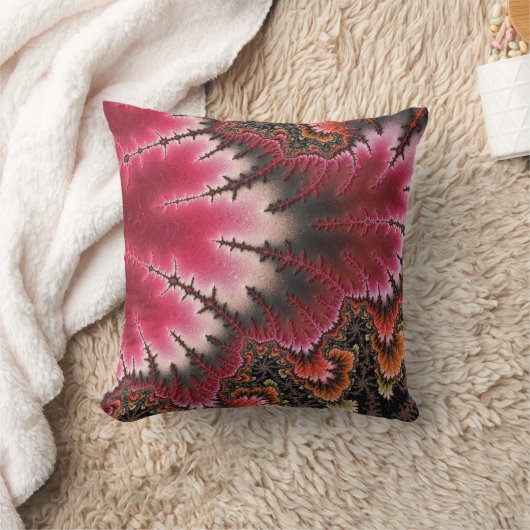 レッドベルベットフラクタル抽象芸術新しいスタイル クッション (ブランケット)