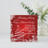 レッドベルベットホリデーパーティーの招待 招待状 (スタンド正面)