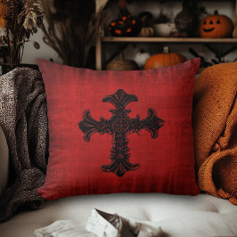 レッドベルベットルック装飾用クッション クッション