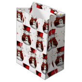 レッドベルベット雪だるまと魔法クリスマス ミディアムペーパーバッグ (正面アングル)