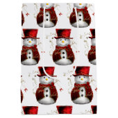 レッドベルベット雪だるまと魔法クリスマス ミディアムペーパーバッグ (裏面)