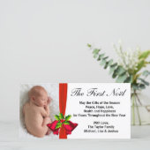 レッドベルベビーの初めてのクリスマス写真カード シーズンカード (スタンド正面)