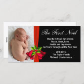 レッドベルベビーの初めてのクリスマス写真カード シーズンカード (正面/裏面)