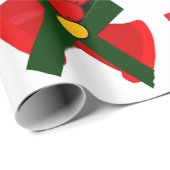 レッドベル及びホリーラッピング紙 ラッピングペーパー (ロールコーナー)