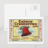 レッドベルEatmorクランベリーのブランドラベル ポストカード (正面/裏面)