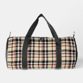 レッドベージュタン白黒スコットクランプライドパターン ダッフルバッグ (裏面)