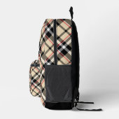 レッドベージュタン白黒スコットクランプライドパターン プリントバックパック (右)