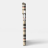 レッドベージュタン白黒スコットクランプライドパターン iPhoneケース (左側面)