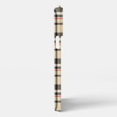 レッドベージュタン白黒スコットクランプライドパターン iPhoneケース (右側面)