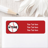 レッドベースボールチーム誕生日パーティー住所 シール (インサイチュ)