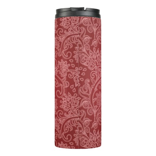レッドペイズリーダマスクデザイナークラシックフローラ タンブラー (裏面)