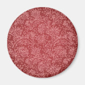 レッドペイズリーダマスクデザイナークラシックフローラ マグネット (正面)