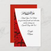 レッドペイズリームスリム感謝していユー サンキューカード (正面/裏面)