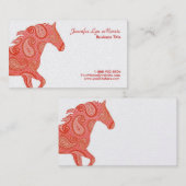 レッドペイズリー馬 名刺 (正面/裏面)