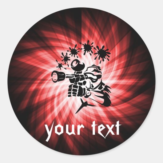 レッドペイントボール ラウンドシール (正面)