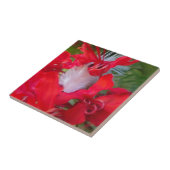 レッドペタルフェザーアートプリント タイル (側面)