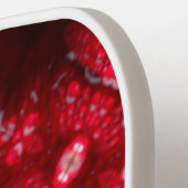 レッドペチュニアイカット ピックルボールラケット (左詳細)