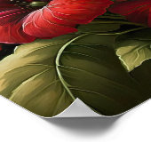 レッドペチュニアスフラワーアートプリントポスター ポスター (角)